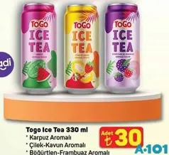 TOGO ICE TEA SOĞUK ÇAY 330 ML fiyat ve kampanya bilgisi
